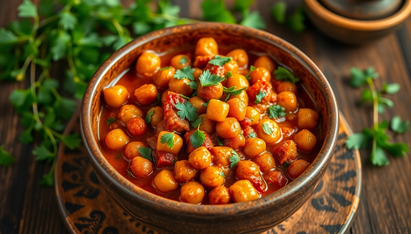 Delicious ready to eat chana masala served in a bowl with fresh garnish, showcasing authentic